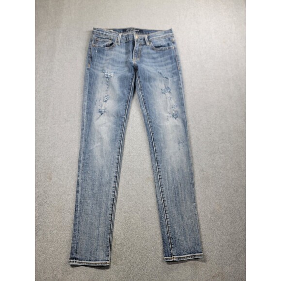 Driftwood Jeans Womens 27x28 Skinny  Marilyn Blue Stretch Mid Rise Stretch Boho - Picture 1 of 14